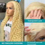 13x6 Lace Human Hair Wigs 613 Hd Lace Frontal Wig Honey Blonde Deep Wave Brazilian Remy Hair 13x4 HD Lace Frontal Wigs For Women