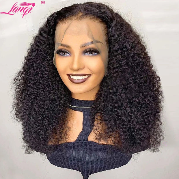 13x4 Kinky Curly Lace Front Human Hair Wig 30 Inch Lace Front Wig Brazilian Curly Deep Wave Frontal Wigs For Women