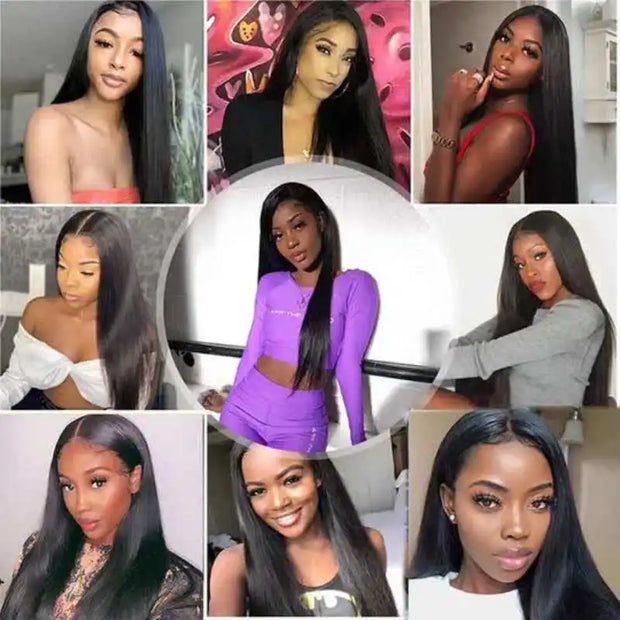 Wear Go Glueless Wig Brazilian Straight 6x4 HD Lace Closure Glueless Wig Human Hair Ready To Wear Pre Cut Pre plucked HAIR