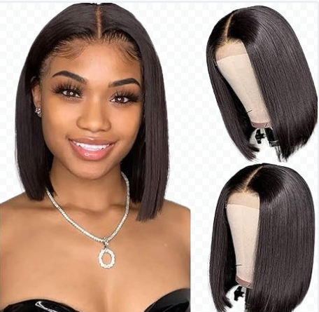 Straight Bob Wig Lace Front Human Hair Wigs For Women HD Transparent Full Lace Frontal Wig Glueless Wig Human Hair