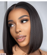 Straight Bob Wig Lace Front Human Hair Wigs For Women HD Transparent Full Lace Frontal Wig Glueless Wig Human Hair