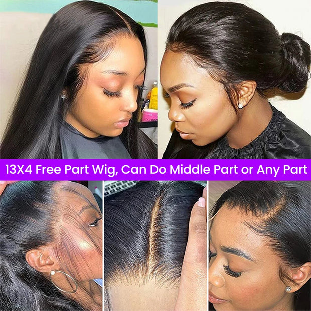 13x6 Straight Lace Front Wigs 32 Inches HD Transparent Lace Frontal Wig Remy Malaysian13x4 Straight Human Hair Wigs For Women