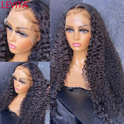 LEVITA 250 Density Lace Wig 13x4 Lace Frontal Wig 30 Inch Deep Curly Lace Front Human Hair Wigs For Women On Sale Clearance