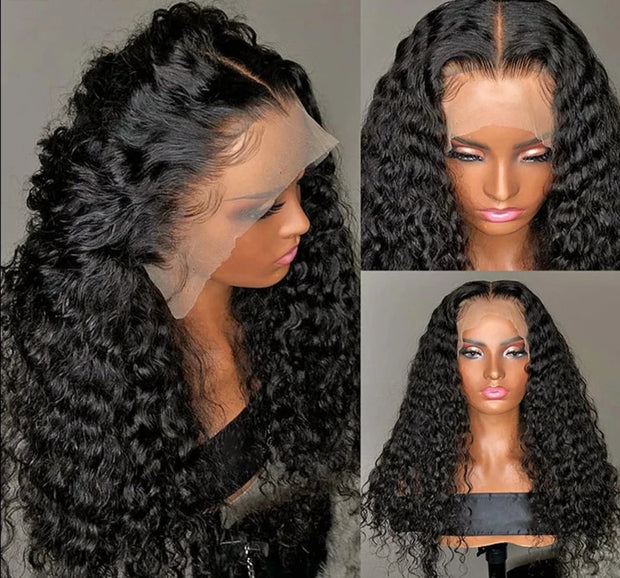 30 Inch Curly Lace Front Wig Afro Kinky Curly Human Hair Wig Brazilian Human Hair 13x4 Lace Frontal Wigs For Women Closure Wig