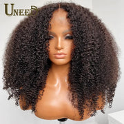 Kinky Curly Wig 13x4 Human Hair Lace Frontal Wigs Mongolian Kinky Curly Human Hair Lace Front Wig For Women 180% 200% Density