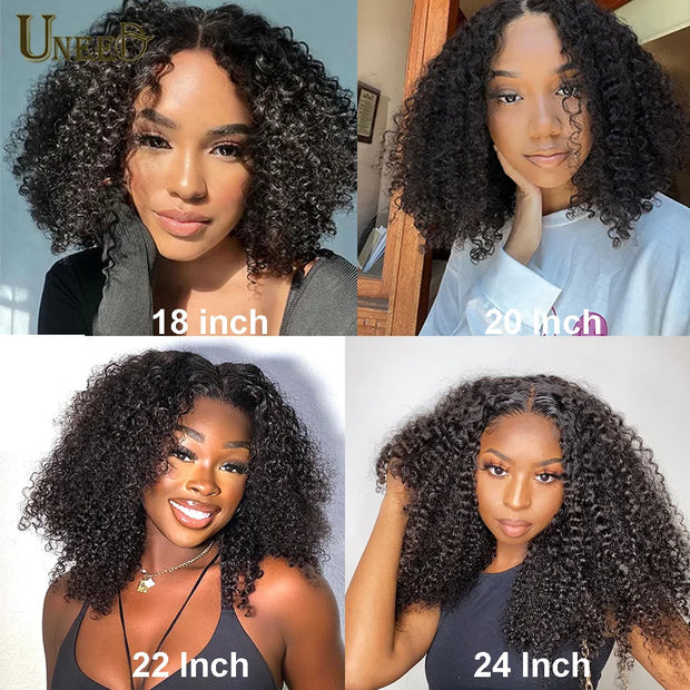 Kinky Curly Wig 13x4 Human Hair Lace Frontal Wigs Mongolian Kinky Curly Human Hair Lace Front Wig For Women 180% 200% Density