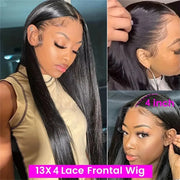 30 Inch Straight Lace Front Wig 13x4 Human Hair Wigs For Women Brazilian Human Hair Remy Transparent HD 4x4 Lace Closure Wigs