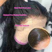 360 Frontal Straight Hair Transparent Lace Wig 100% Human Hair Wigs For Women With Baby Hair Pre Plucked Bone Straight