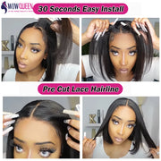 Wear And Go Bob Wig Glueless Wig Human Hair Ready To Wear Straight Bob Hair Wig Human Hair 30 Inch Pre Cut Lace 4x4 Closure Wig