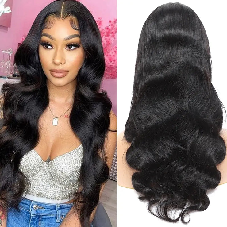 13x4 Hd Body Wave Lace Frontal Human Hair Wigs Pre Plucked Brazilian Glueless Transparent 4x4 Lace Closure Wigs Ready To Wear