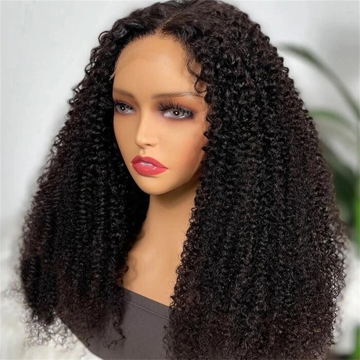 Afro Kinky Curly 13x4 Lace Front Human Hair Wigs 180% Density Brazilian Afro Curly Wigs Remy Hair Wig Pre Plucked