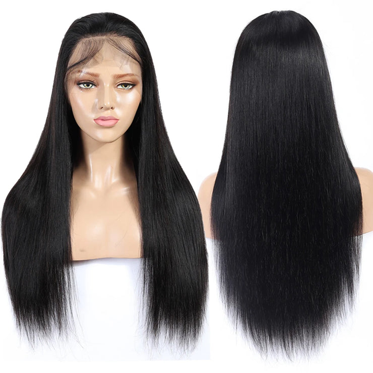 13x6 13x4 Transparent Lace Front Human Hair Wigs Pre Plucked For Women Bone Straight Remy Human Hair Lace Frontal Wigs