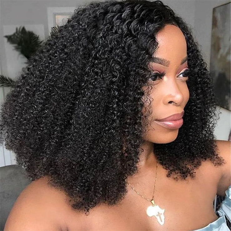 Afro Kinky Curly 13x4 Lace Front Human Hair Wigs 180% Density Brazilian Afro Curly Wigs Remy Hair Wig Pre Plucked