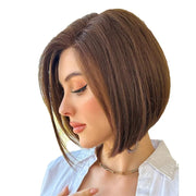 New wig for women with short straight hair bobo matte synthetic high temperature silk wig full head cover