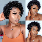 Pixie Cut Wig Human Hair Short Curly Human Hair Wigs For Black Women Cheap Human Hair Wig Full Machine Glueless Curly Wig Hair