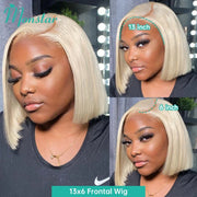 13x4 13x6 Blonde bob Wig Lace Front Human Hair Wigs 613 Straight HD Lace Frontal Wig Bob Glueless Wig Human Hair Ready To Wear