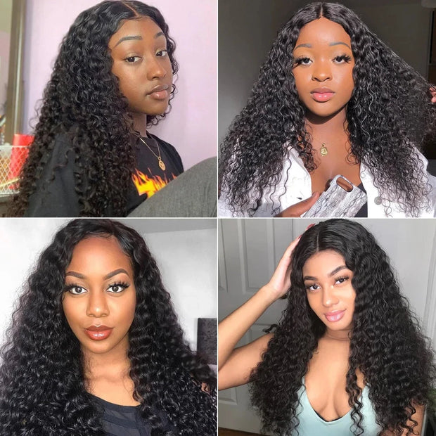 Miss Rola Jerry Curl 13x4 Lace Frontal Human Hair Wigs Pre Plucked Natural Hairline Brazilian Deep Curly Lace Wigs Remy