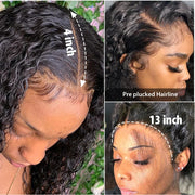 Water Wave Lace Front Wigs For Women Human Hair Lace Front Wigs Deep Wave Frontal Wigs Brazilian Curly Lace Closure Wig