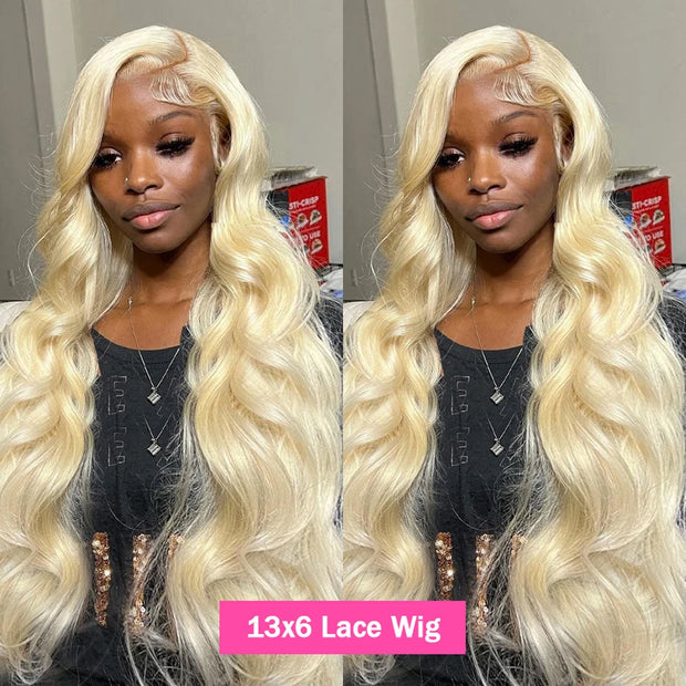 30 38 Inch 613 Body Wave 13x6 HD Lace Front Human Hair Wig Colored Loose Deep Wave Honey Blonde Lace Frontal Wig For Black Women