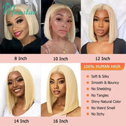 13x4 13x6 Blonde bob Wig Lace Front Human Hair Wigs 613 Straight HD Lace Frontal Wig Bob Glueless Wig Human Hair Ready To Wear