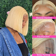 613 Blonde Bob Wig Lace Front Human Hair Wigs 13x6 13x4 Lace Frontal Wigs Remy Brazilian Bone Straight Human Hair Wigs for Women