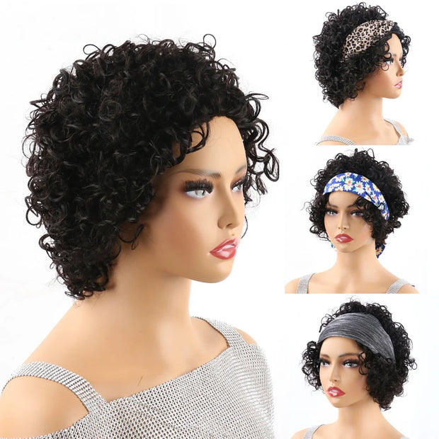 Pixie Cut Wig Human Hair Short Curly Human Hair Wigs For Black Women Cheap Human Hair Wig Full Machine Glueless Curly Wig Hair