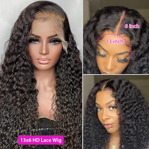 Wet And Wavy Lace Frontal Wigs Human Hair 13x6 Hd Lace Frontal Wig Brazilian Human Hair Wigs For Women Deep Wave Lace Front Wigs