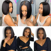 Wear Go Glueless Wig HAIR Malaysia Straight Bob Wig 4x4 HD Lace Front Wig Glueless Pre Plucked Human Wigs Ready To Go