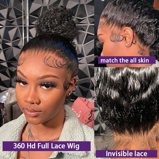 360 Lace Frontal Wig 30 34 Inch Curly Human Hair Wig For Women Pre Plucked Brazilian Wigs 13x4 Hd Deep Water Wave Lace Front Wig