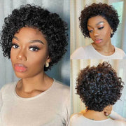 Pixie Cut Wig Human Hair Short Curly Human Hair Wigs For Black Women Cheap Human Hair Wig Full Machine Glueless Curly Wig Hair