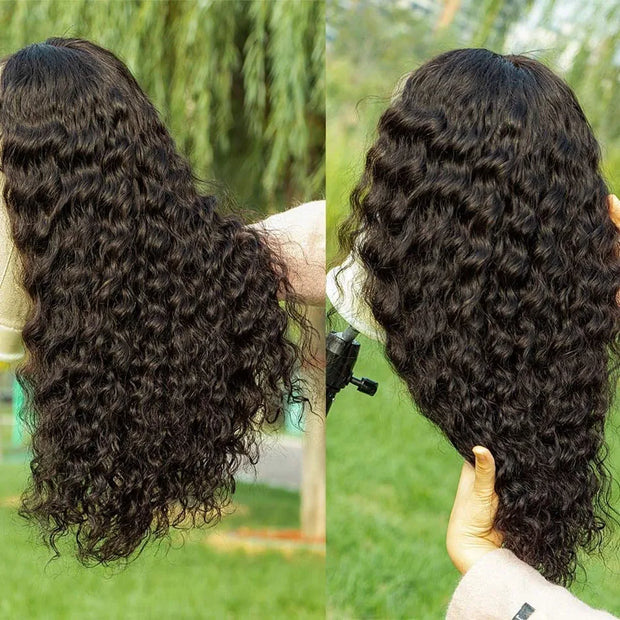 Water Wave Bob Glueless Preplucked Human Wigs Ready To Go 13X4 Frontal Brazilian Wigs On Sale HD Transparent Lace Wig Deep Curls