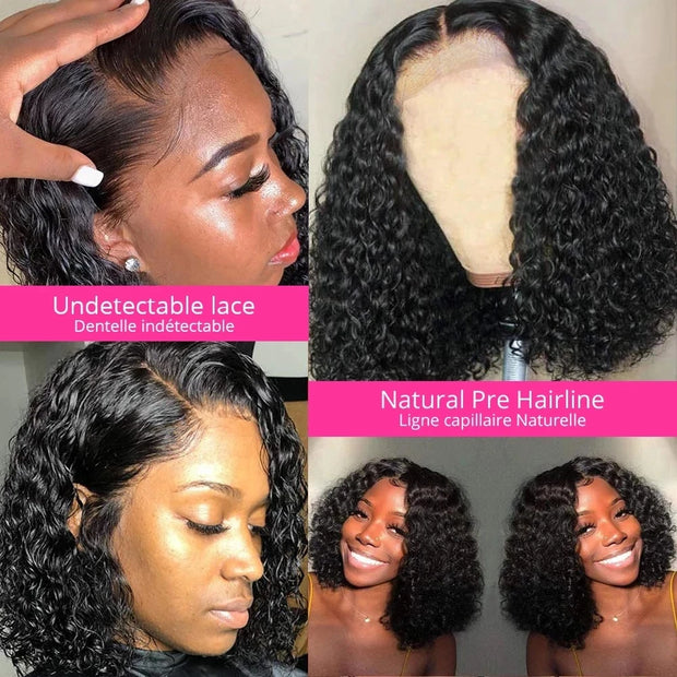 Miss Rola Jerry Curl 13x4 Lace Frontal Human Hair Wigs Pre Plucked Natural Hairline Brazilian Deep Curly Lace Wigs Remy