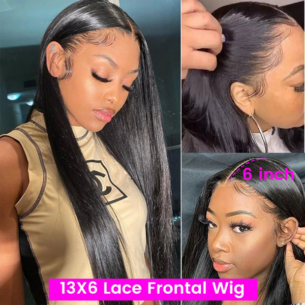 30 Inch Bone Straight Human Hair 13x4 Hd Lace Frontal Wig Brazilian 13x6 Lace Front Human Hair Wigs For Black Women Pre Plucked