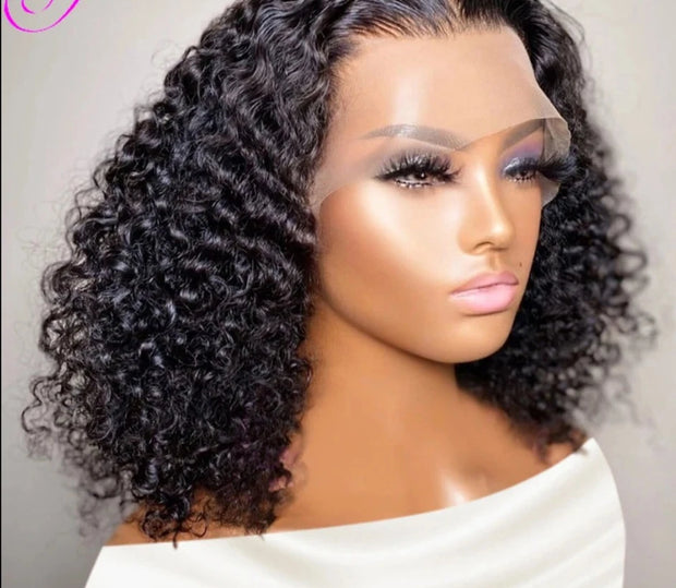 Water Wave Bob Glueless Preplucked Human Wigs Ready To Go 13X4 Frontal Brazilian Wigs On Sale HD Transparent Lace Wig Deep Curls