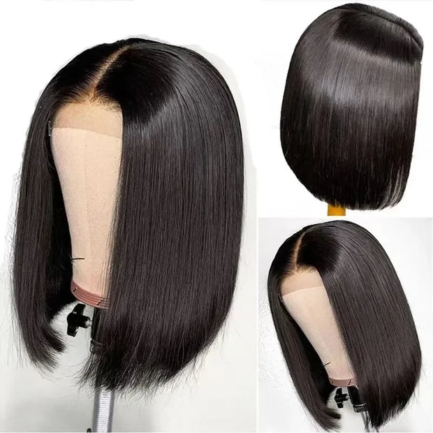 Wear Go Glueless Wig HAIR Malaysia Straight Bob Wig 4x4 HD Lace Front Wig Glueless Pre Plucked Human Wigs Ready To Go