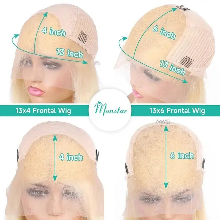 13x4 13x6 Blonde bob Wig Lace Front Human Hair Wigs 613 Straight HD Lace Frontal Wig Bob Glueless Wig Human Hair Ready To Wear