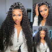 360 Lace Frontal Wig 30 34 Inch Curly Human Hair Wig For Women Pre Plucked Brazilian Wigs 13x4 Hd Deep Water Wave Lace Front Wig