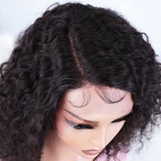 Sleek Afro Kinky Curly Bob Lace Front Wigs 13X6X1 C type Side Part Deep Curly Human Hair Natural Black Remy Lace Wigs