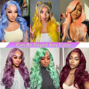 250 Density 13x6 Lace Front Human Hair Wigs 613 Blonde Body Wave 30 40 Inch 13x4 Lace Frontal Wig For Women