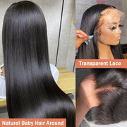 250 Density 13x4 13x6 Transparent Bone Straight 30 40 Inches Lace Front Human Hair Wigs Brazilian Frontal Wigs For Women