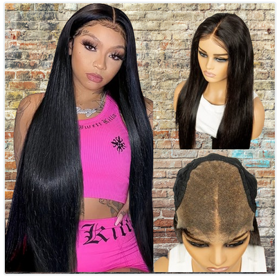 250 Density 48 Inches 9x6 HD Lace Wigs Straight Human Hair Lace Frontal Wig Bleach Knots Glueless Lace Wigs Ready To Wear