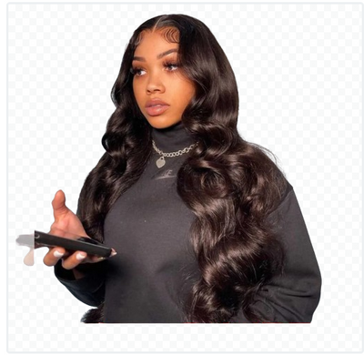 HD Transparent 13x4 13x6 Lace Front Human Hair Wigs Body Wave Pre Plucked Brazilian Body Wave Human Hair Frontal Wigs For Women