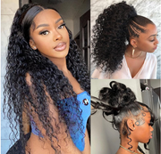 360 Lace Frontal Wig Transparent 13x4 Deep Wave Lace Frontal Wigs Water Wave Lace Front Wigs For Women Curly Human Hair Wigs