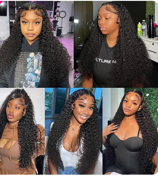 360 Lace Frontal Wig Transparent 13x4 Deep Wave Lace Frontal Wigs Water Wave Lace Front Wigs For Women Curly Human Hair Wigs