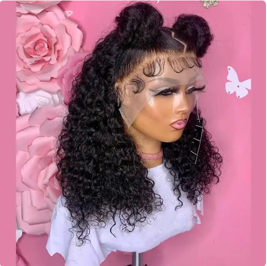 99j Burgundy Pixie Cut Lace Front Human Hair Wig Red Brazilian Short Bob Curly Lace Frontal Wig Water Deep Wave Pre Plucked 180%