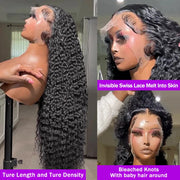 Curly Wigs HD Lace Wig 13x6 Human Hair Loose Deep Wave 13X4 Transparent Front Glueless Ready To Go 250 Density