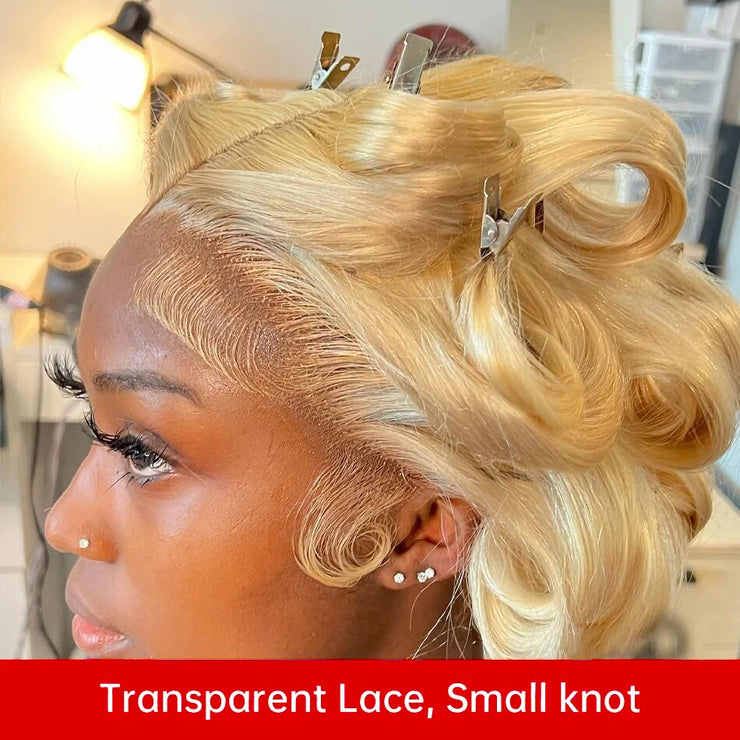 Body Wave 613 HD Lace Frontal Wig Water Wave 13x6 Lace Front Wig Human Hair Honey Blonde Glueless Wigs Ready to Wear Preplucked