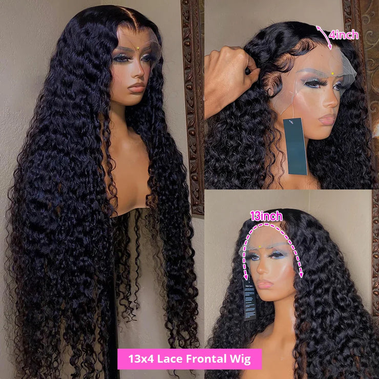 Wet And Wavy Lace Frontal Wigs Human Hair 13x6 Hd Lace Frontal Wig Brazilian Human Hair Wigs For Women Deep Wave Lace Front Wigs