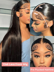 40 44 46 inches Lace Frontal Human Hair Wigs 13x4 13x6 Bone Straight Lace Front Wig For Women Pre Plucked Wigs Human Hair 100%