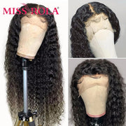 Miss Rola Jerry Curl 13x4 Lace Frontal Human Hair Wigs Pre Plucked Natural Hairline Brazilian Deep Curly Lace Wigs Remy